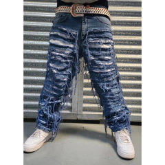 Imagen de Pantalon Jean Ripped Skinny Chupin Chieno Azul/blanco