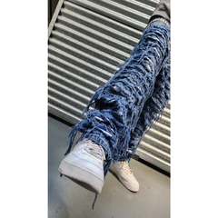 Pantalon Jean Ripped Skinny Chupin Chieno Azul/blanco - comprar online