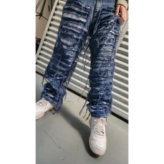 Pantalon Jean Ripped Skinny Chupin Chieno Azul/blanco - KITCH TECH