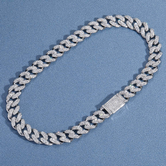 Cadena Cubana Piedra Strass Dorada Plateada Hip Hop Trap 54 - 24 Inch - tienda online