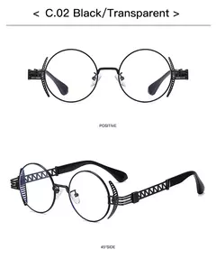 Anteojos de Sol Redondos Steampunk Retro Metalicos - tienda online