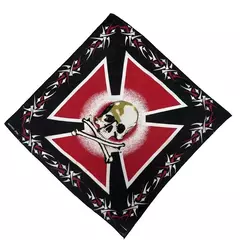 Pañuelo Estilo Calavera Pirata Mercenario Roja Negra en internet