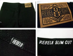 Jean Rebel Eight 8 Slim Cut Pant Negro Original Importado - comprar online