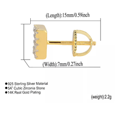 Aros Plata 925 Baño Oro 14k Grande Rosca Hip Hop Trap Hype 10 - comprar online