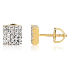 Imagen de Aros Plata 925 Baño Oro 14k Grande Rosca Hip Hop Trap Hype 10