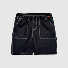 Bermuda Short Elastico Costuras Negro