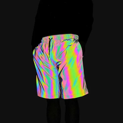 Bermuda Shorts Reflectivo Holografico Rainbow Importado on internet