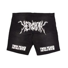 Bermuda Short Estampado Negro Volsano Negro