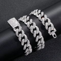 Cadena Cubana Strass Rhinestone Beans 18 Inches Nº13 - KITCH TECH