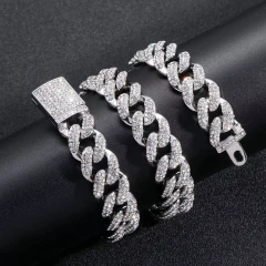 Cadena Cubana Strass Rhinestone Beans 18 Inches Nº13 - KITCH TECH