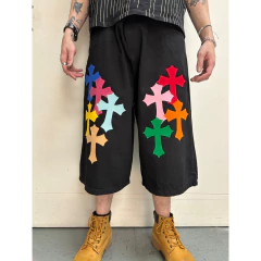 Bermuda 3/4 Jorts Full Black Cruces Chrome 2 - tienda online