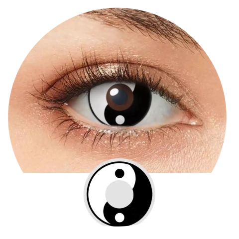 Lente de Contacto Fantasia Cosplay Yin Yang