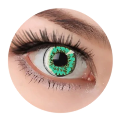 Lentes de Contacto Fantasia Cosplay Verde Floreado