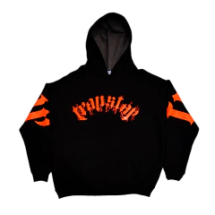 Buzo hoodie Trapstar Negro Naranja - comprar online