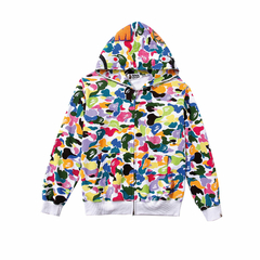 Campera Hoodie BAPE Full Zip Shark Camo Multicolor (AAA) - 220USD