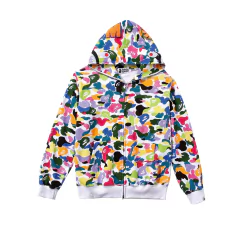 Campera Hoodie Bape Shark Camo Hype Multicolor (AAA) - 150 USD
