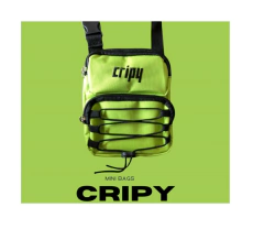 Riñonera mini bag CRIPY Verde Fluor y Borde Negro
