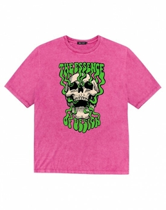 SMOKE SKULL TEE ROSA