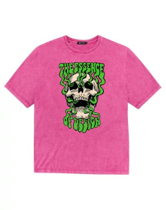 SMOKE SKULL TEE ROSA