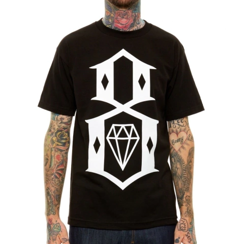 Remera Rebel Eight Standard Issue Logo Black