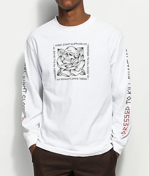Remera Manga larga Rebel Eight 8 Stigma White