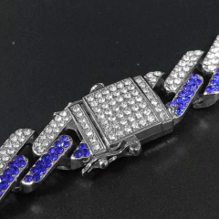 Cadena Cubana Piedra Strass Plateada Hip Hop Trap 56 - 24 Inch - KITCH TECH
