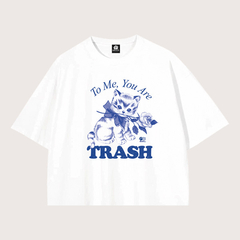REMERA TRASH KITTY BLUE BOXY FIT | M