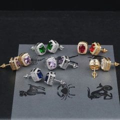 Aros Aleación Zinc Baño Oro 14k Grande Rosca Hip Hop Trap 19 - KITCH TECH