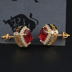 Aros Aleación Zinc Baño Oro 14k Grande Rosca Hip Hop Trap 15 en internet