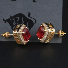 Aros Aleación Zinc Baño Oro 14k Grande Rosca Hip Hop Trap 15 en internet