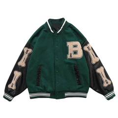 CAMPERA VARSITY JACKET UNIVERSITARIA B BONES VERDE