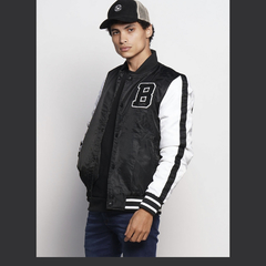 Campera universitaria B negra - comprar online