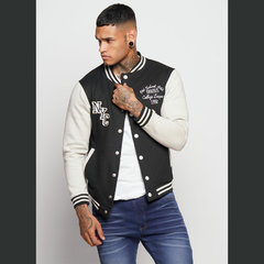 Campera universitaria con rib b&w en internet