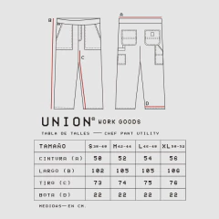 UTILITY CHEF PANT BLACK - tienda online
