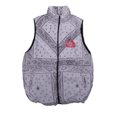 Chaleco Puffer Bandana Blanco