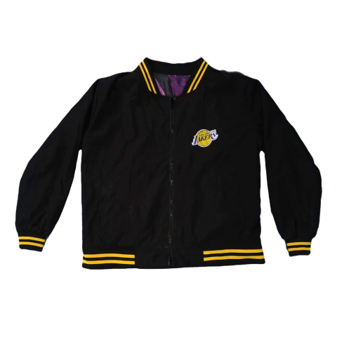 Campera Bomber NBA Retro Vintage Lakers Reversible
