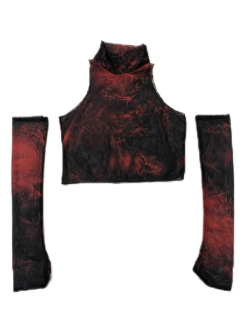 Polera Tul Muk Roja Negra