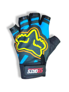 Guante Sport Tactico Moto Carrera Dedo Cortado Mitones Nº5 Fox Azul