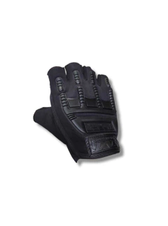 Guante Reforzado Negro Tactico Dedo Cortado Street Moto Bike Nº2