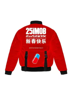 Campera Bomber Puffer Akira Pildora Roja - comprar online
