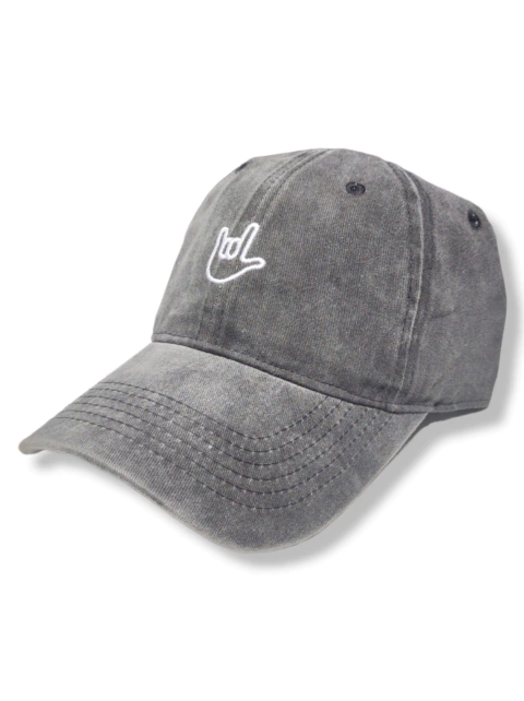 Gorra Curva Signo Metal Gris