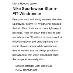 Imagen de Campera Nike Sportswear Stormfit Windrunner Light Bone - usd450