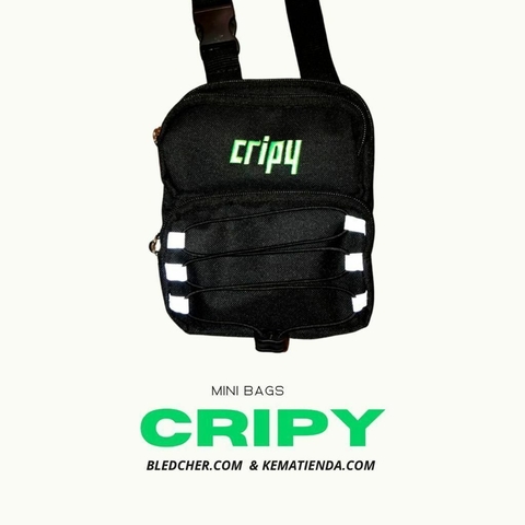 Riñonera mini bag CRIPY negro y verde