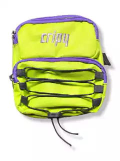 Riñonera mini bag CRIPY Verde Buzz con Letras Violeta Lightyear
