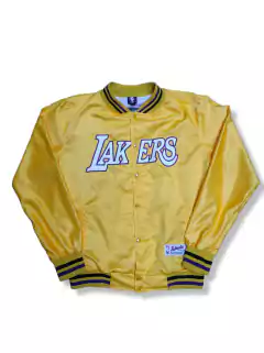 Campera Universitaria Lakers Amarilla Diseño Clásico