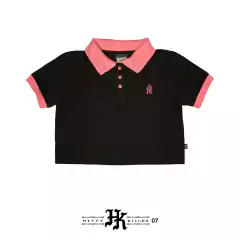 Chomba Crop Negro/Rosa