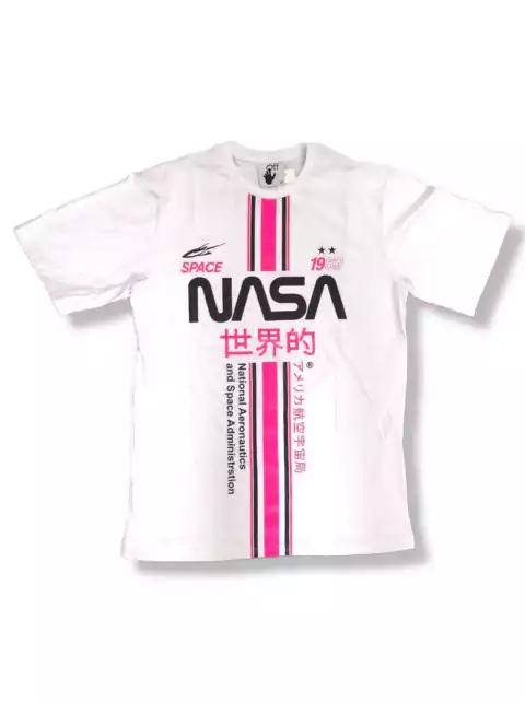 Remera Nasa Fluor Space Blanca