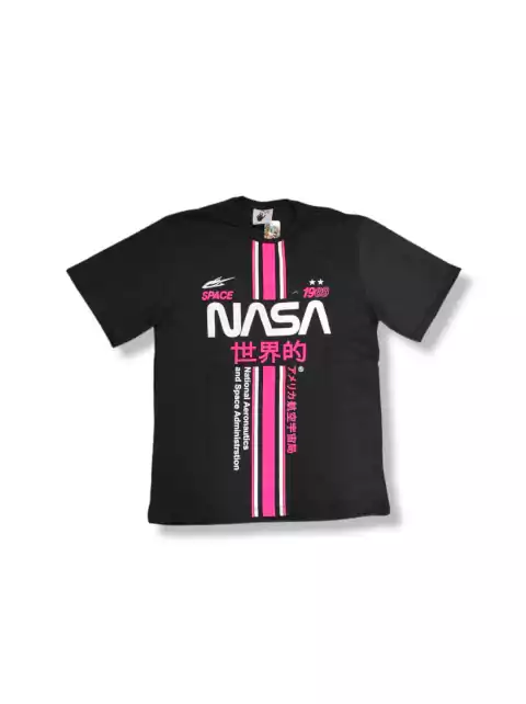 Remera Nasa Fluor Space Negra