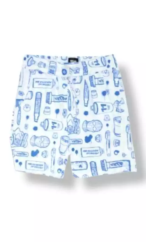 Short ELEMENTS Blanco /Celeste