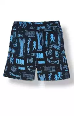 Short Bermuda TRANSHUMAN Negra/Azul